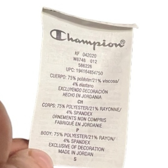 Champion Pullover Black Sweatshirt with Zipper at Neck - Picture 7 of 7